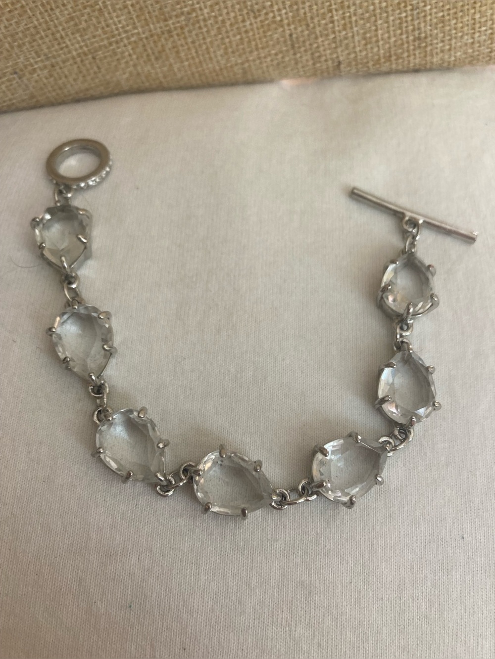 Banana Republic Prong Set Clear Stones Bracelet